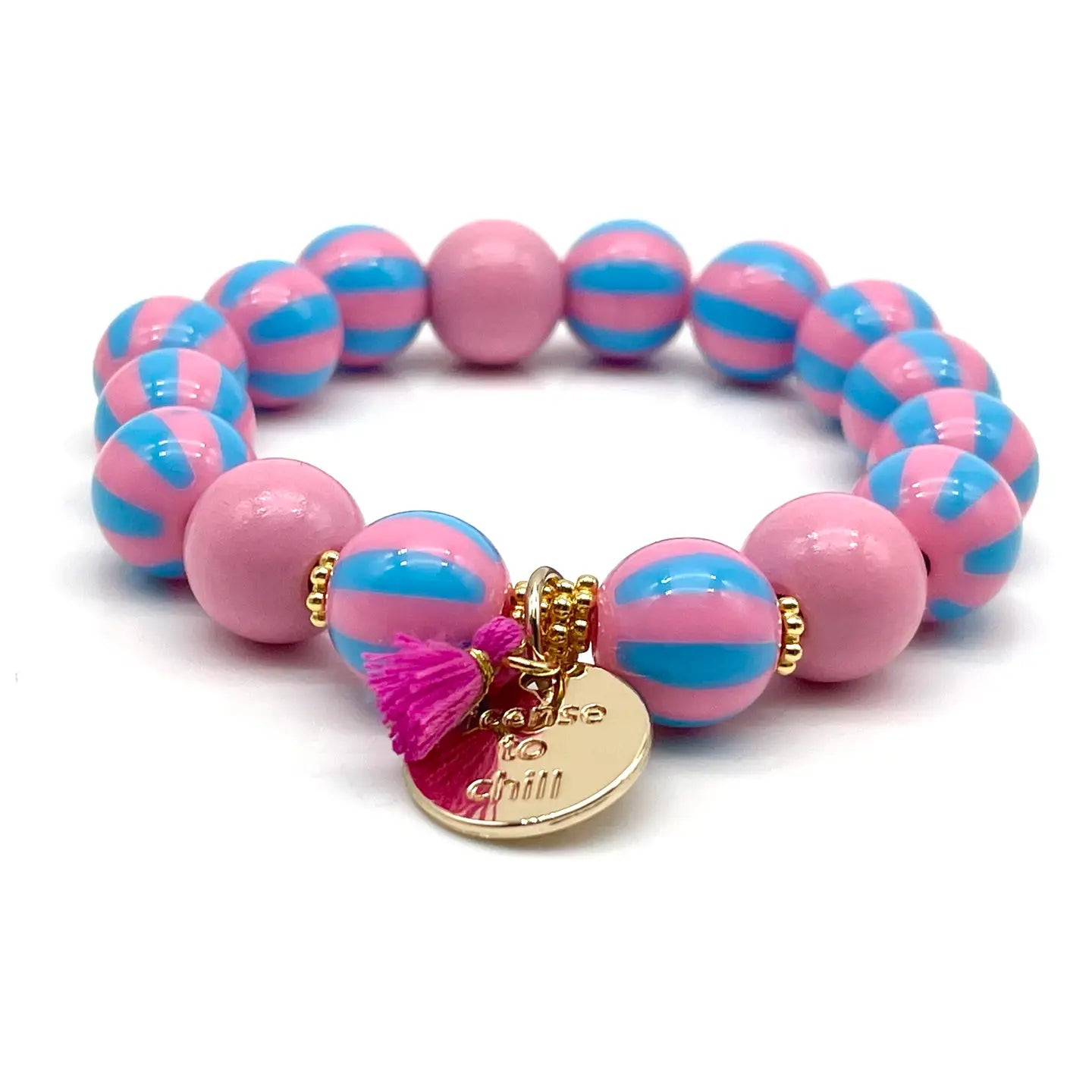 Armband SWEET CANDY WOOD elastisches Perlenarmband