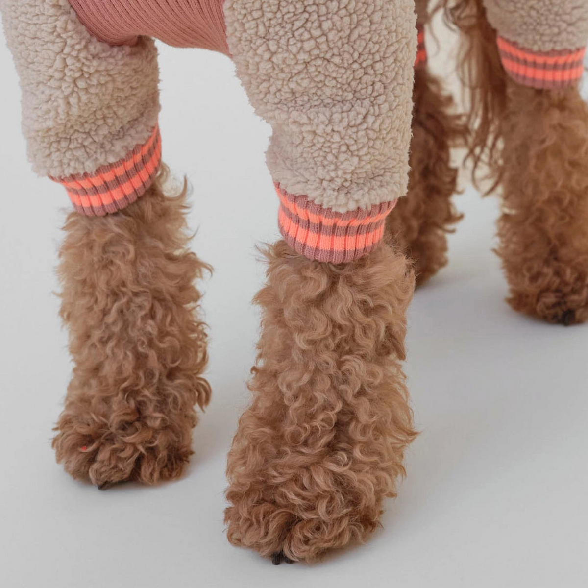lumiies® Sport Racer Hundeoverall aus Teddy-Sherpa-Fleece Royal Rosewood
