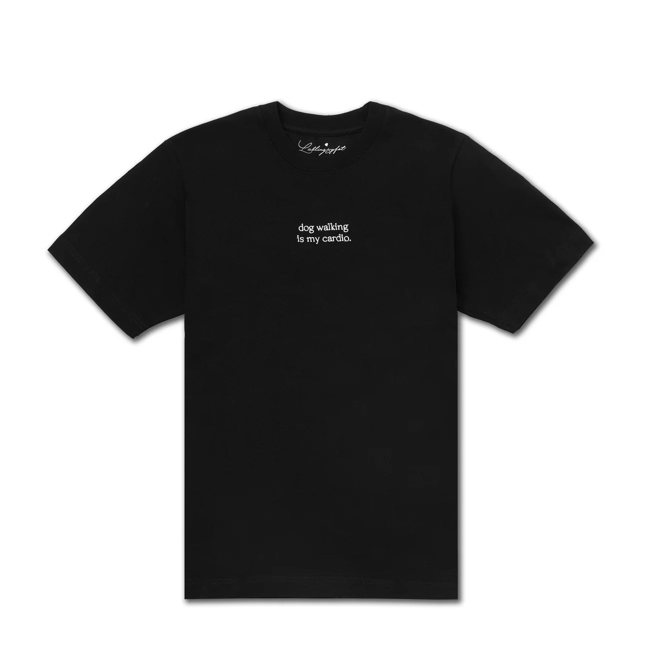 T-Shirt "DOG WALKING IS MY CARDIO" Black