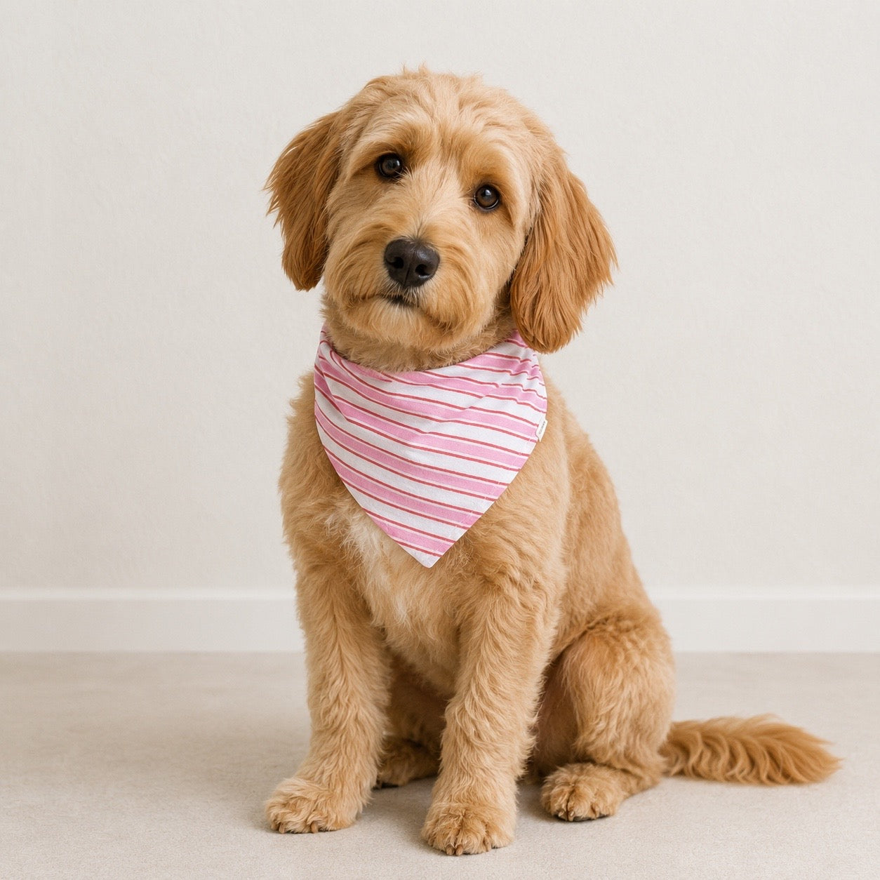 Bandana Musselin Rosa Streifen