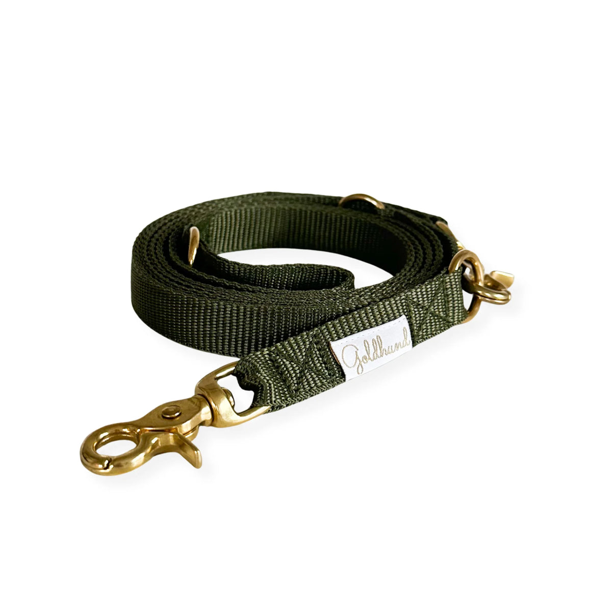 Goldhund Gurtbandleine Moos Gold