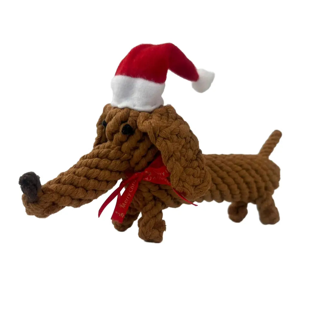 Hundekauspielzeug Dackel Santa limited Edition