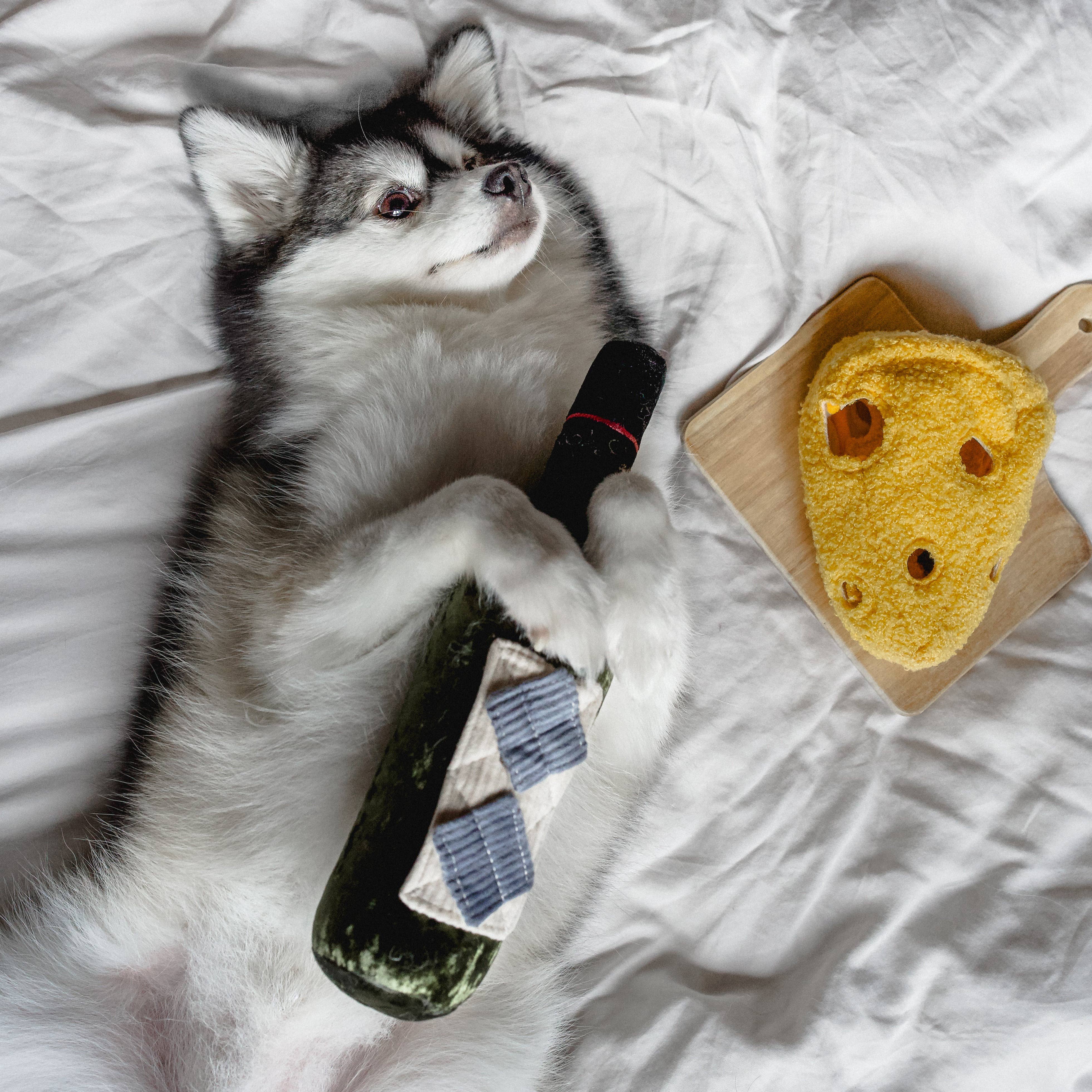 Hundespielzeug Schnüffelkäse FROMAGE & Schnüffelflasche MERLOT - Lambwolf Collective