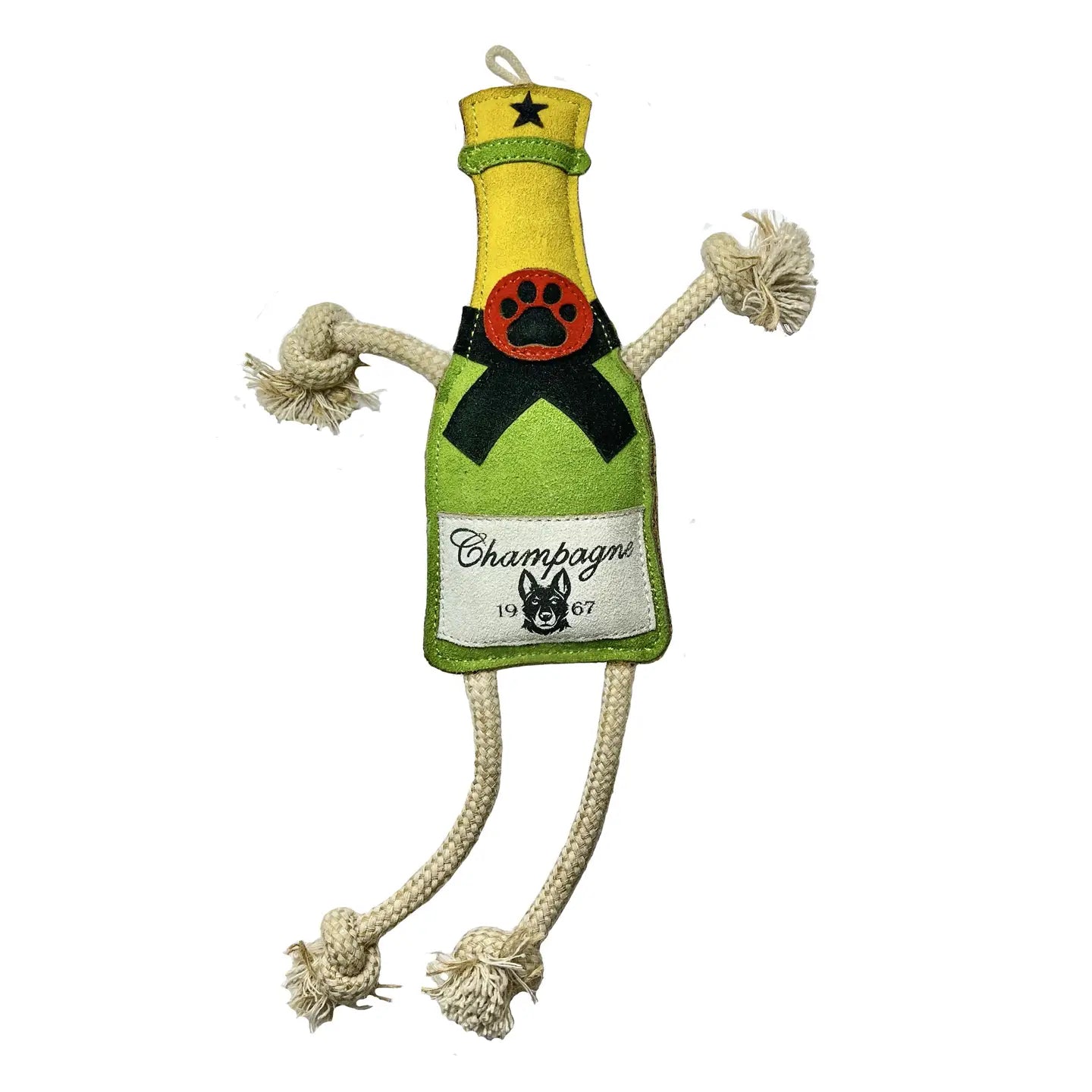 Hundespielzeug Champagner-Pfote aus Wildleder