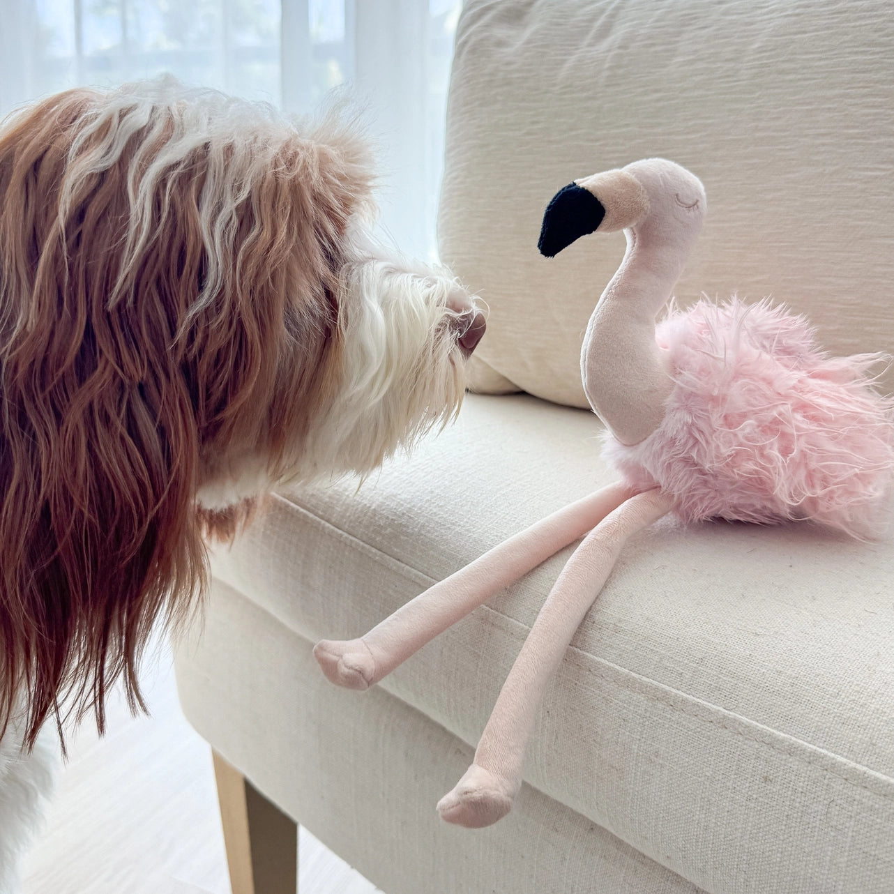 Hundespielzeug Flamingo