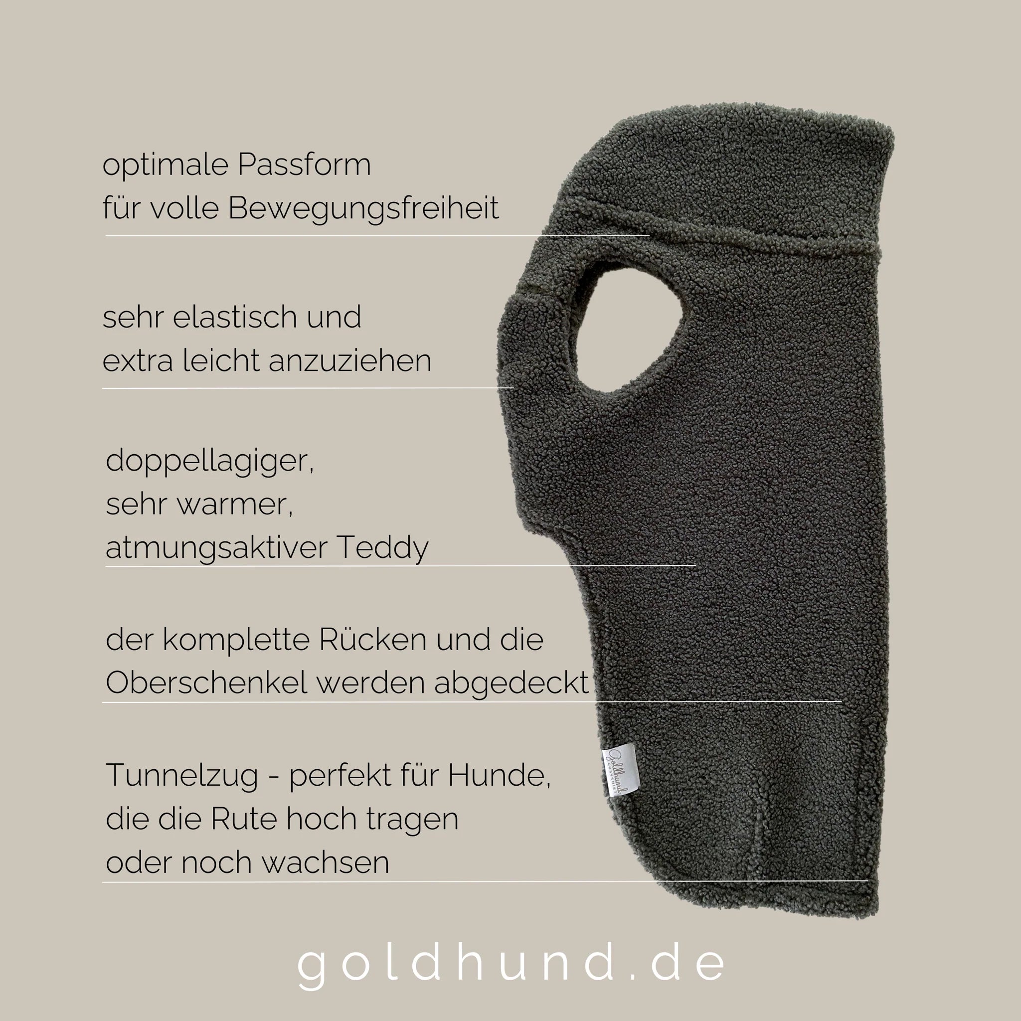 Goldhund Hundepullover CosyShirt stay warm TEDDY MOOS
