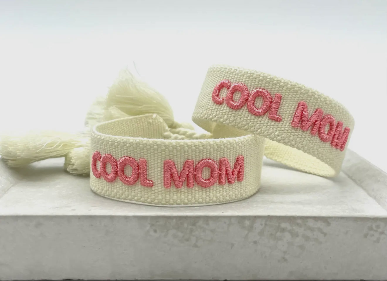 Statement Armband COOL MOM Ecru Rose