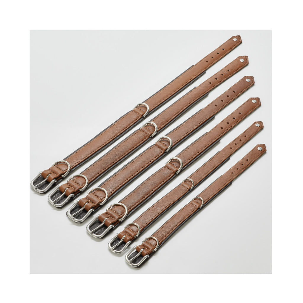 Größenübersicht Halsband AMICI Nappaleder Cognac - Laboni