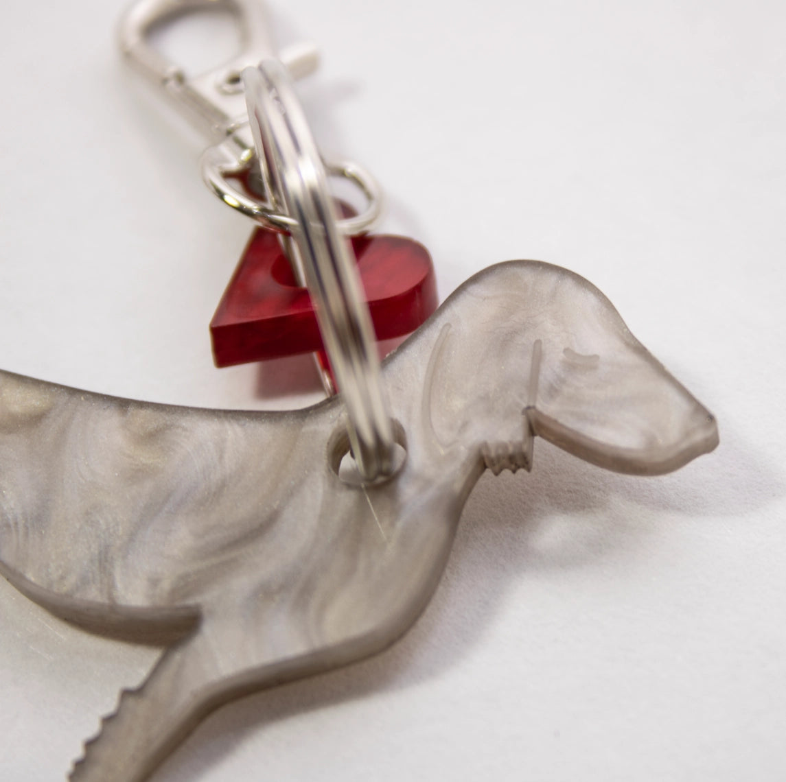 Schlüsselanhänger DACKEL Taschenanhänger Silver