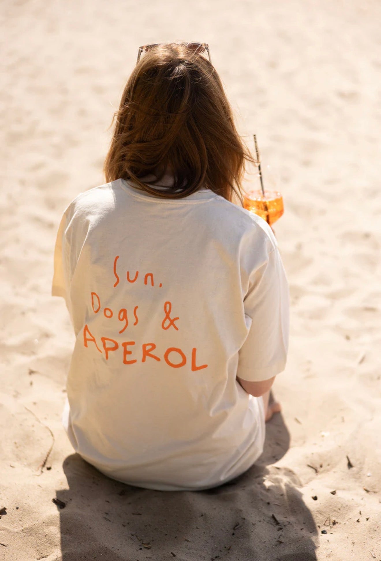 Oversize T-Shirt SUN DOGS & APEROL Natural-Beige