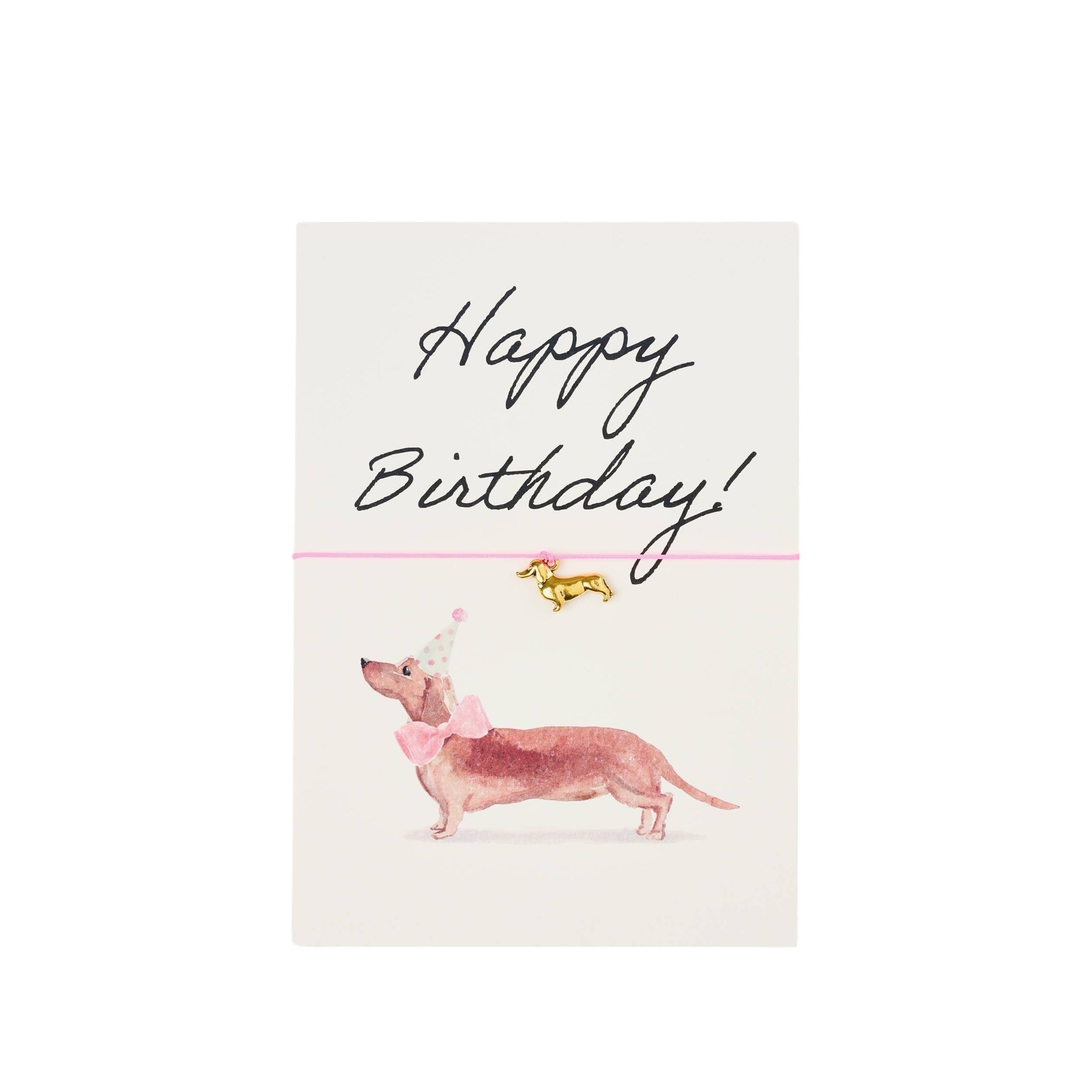 Armbandkarte: Happy Birthday Dachshund Rose - by Vivi
