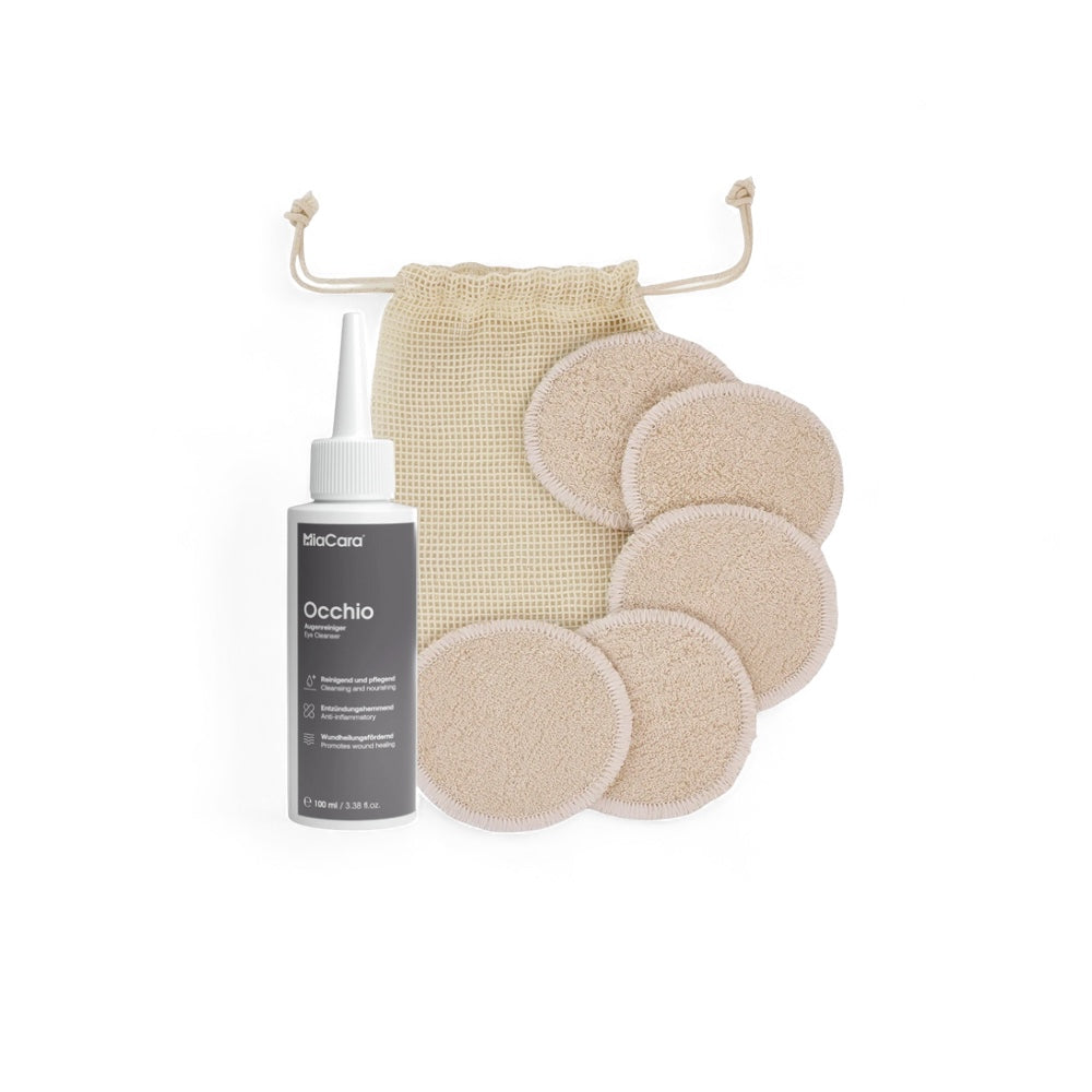 MiaCara Augenpflege Set, Augenreiniger & Reinigungspads