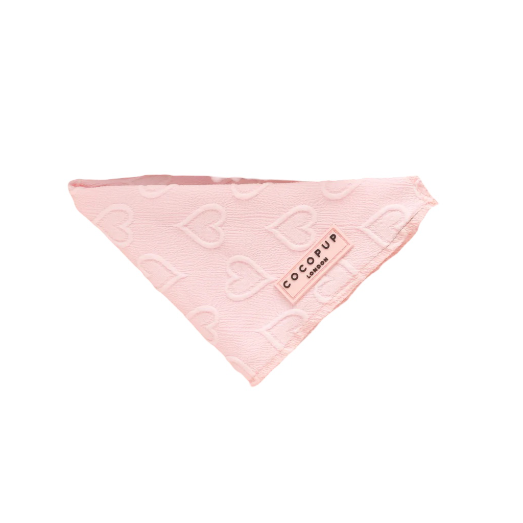 Hunde Halstuch Bandana Baby Pink Heart - COCOPUP London