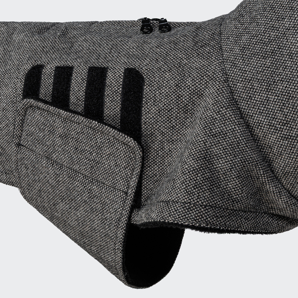 Bauchschutz mit Klettverschluss Cloud7 Hundemantel Brooklyn Franz. Bulldogge Tweed Black