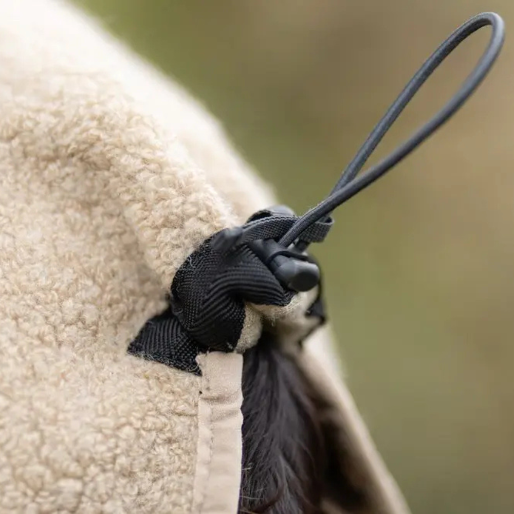 Verstellbarer Gummizug Hundemantel Wool Dog Jacket Sand - non-stop dogwear