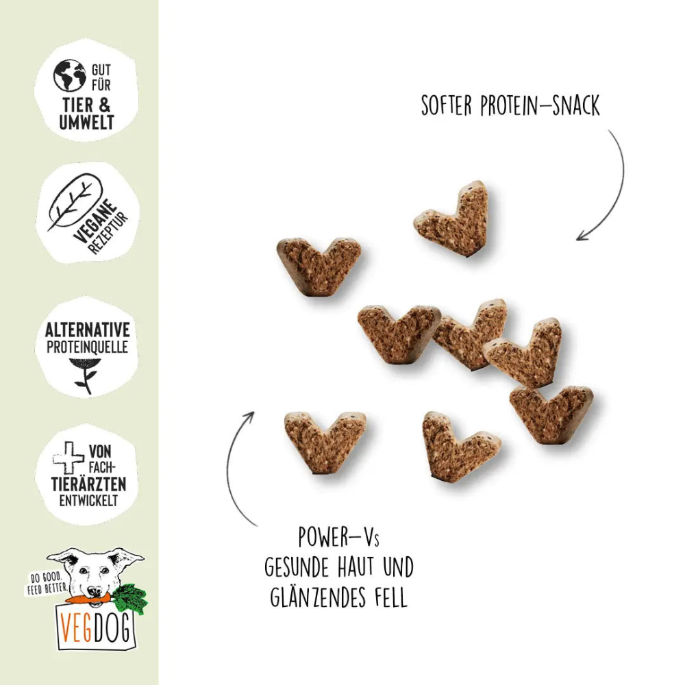 Beispielinhalt Trainingssnack VEGGIES skincare - VEGDOG