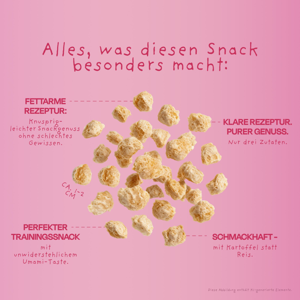 Beispielinhalten & Eigenschaften VEGDOG POPS Hundepopcorn