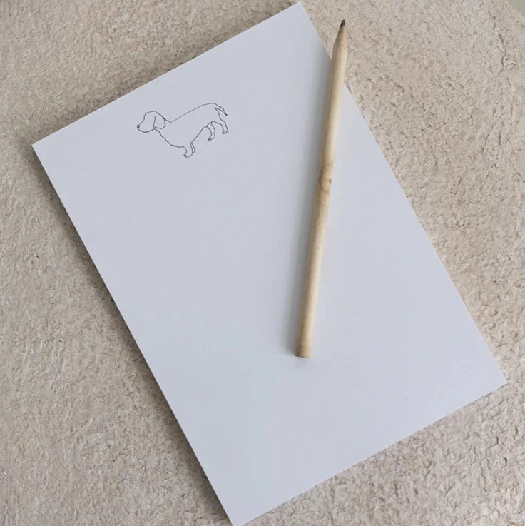 Dekobild Notizblock A5 RAUHAARDACKEL - Lieblingspfote