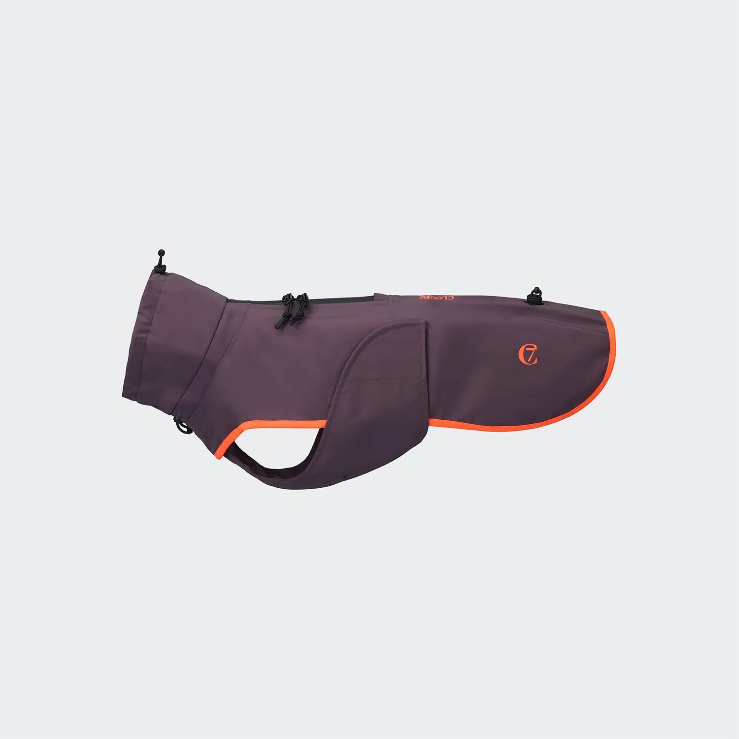 Cloud7 AKTIV Dackel Hunderegenmantel Aubergine/Orange