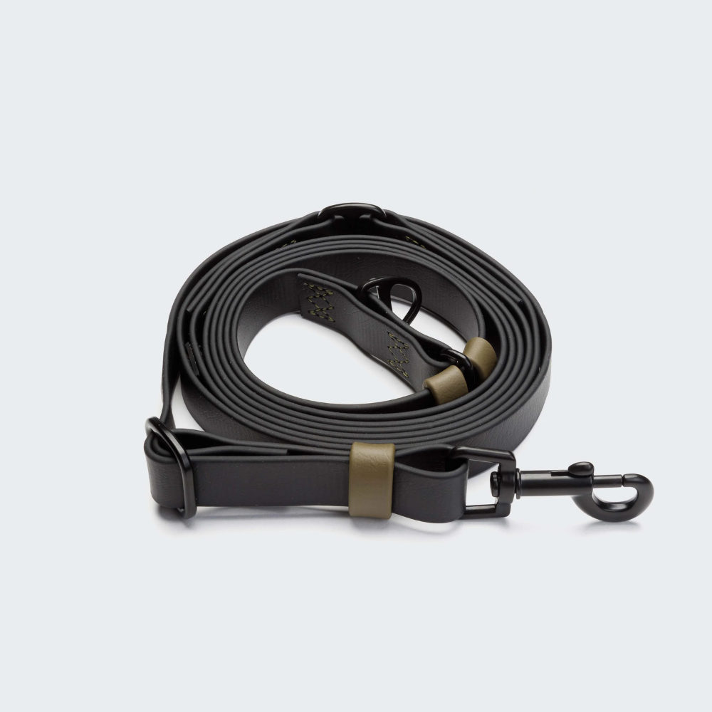 Cloud7 Handsfree Hundeleine BioThane Ipanema Schwarz-Olive