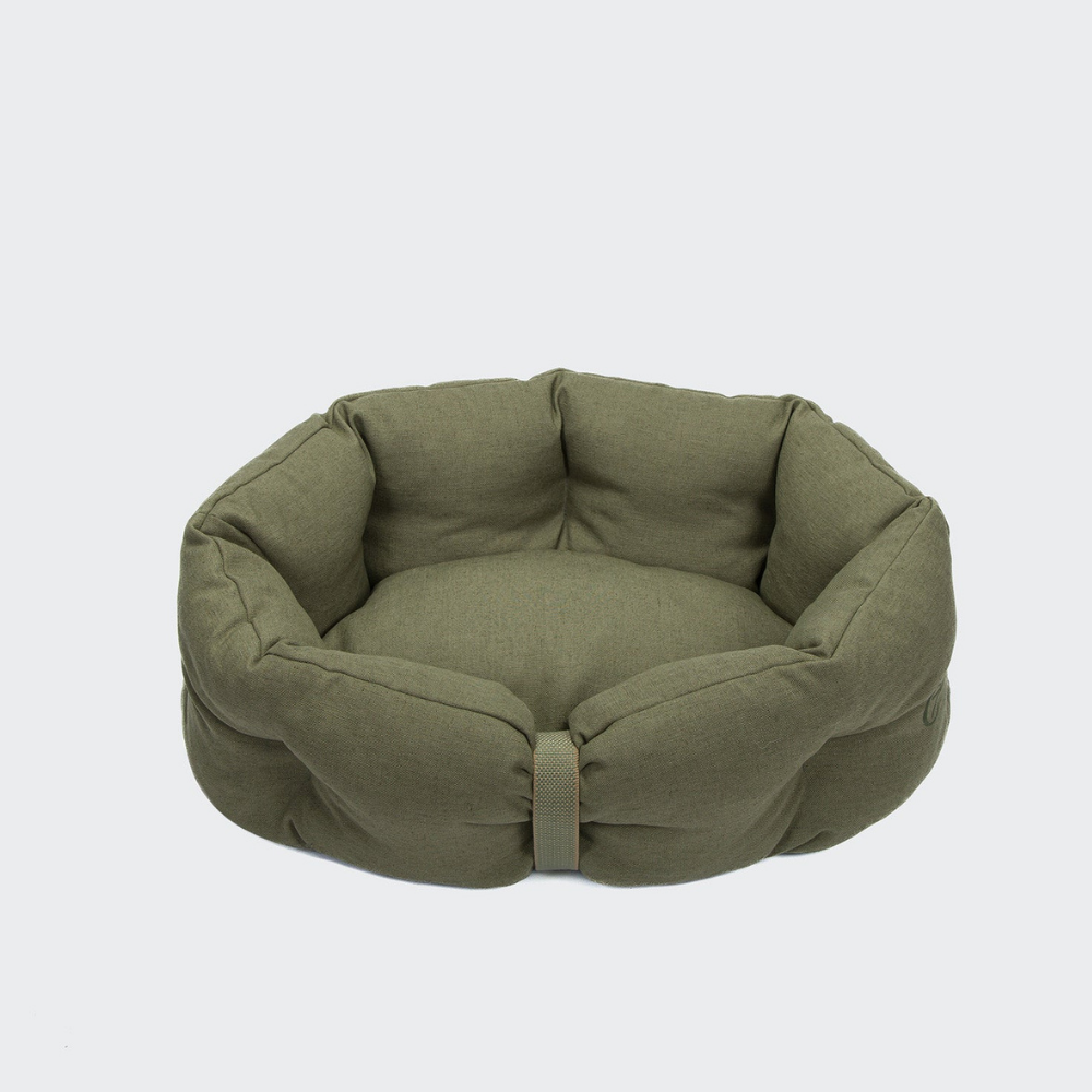 Cloud7 LTTL Hundebett Snoozy Linen-Mix Moss Größe M