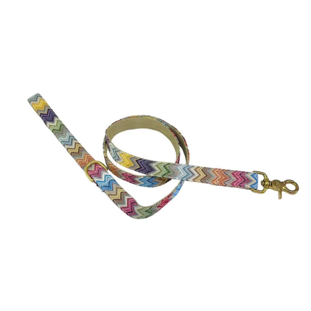 Leine Colorwave Bunt mit Zick Zack Muster