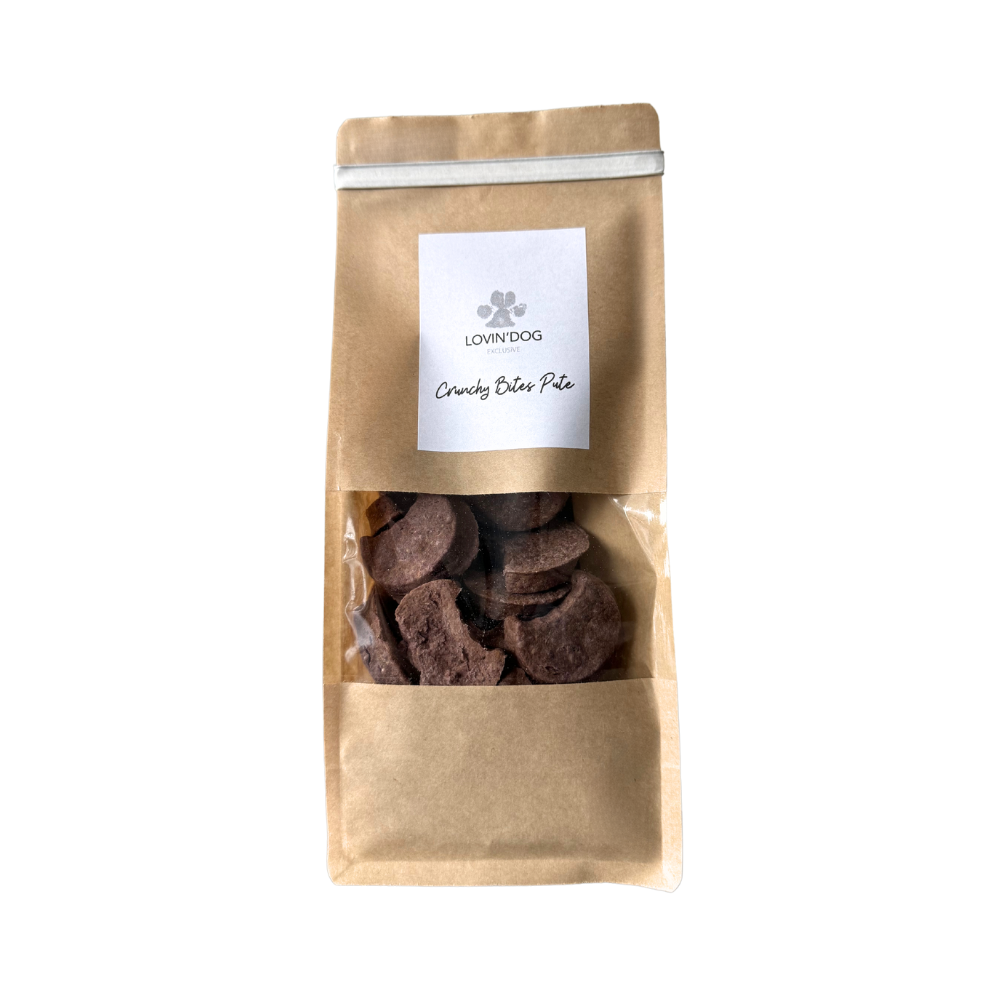 Verpackung Crunchy Bites Pute - LOVIN'DOG