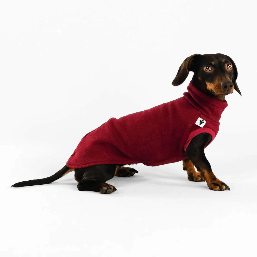 KARMA HUND Longshirt 2.0 für Dackel in Bordeaux