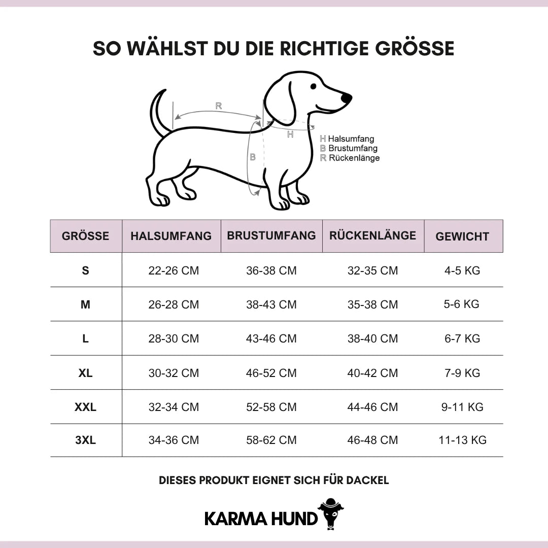 KARMA HUND Fleece Shirt für Dackel in Bordeaux