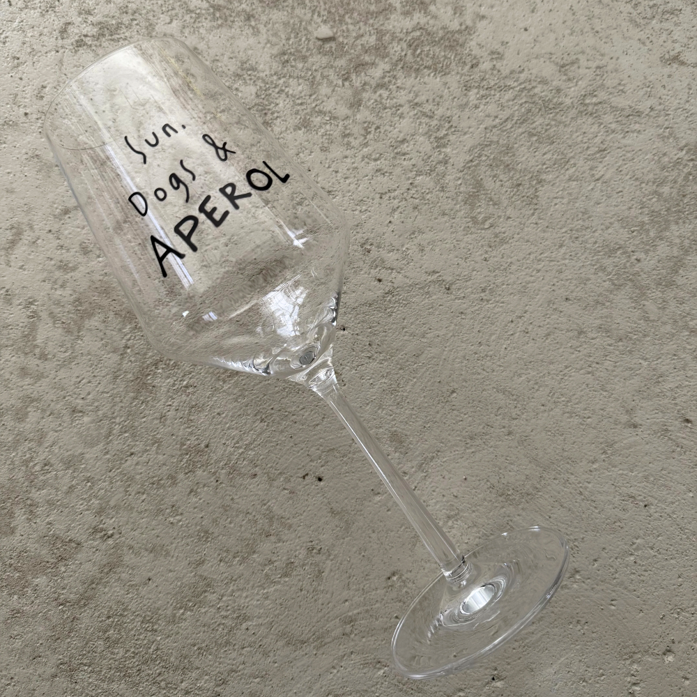Dekobild "SUN DOGS & APEROL“ Glas 55cl - Lieblingspfote