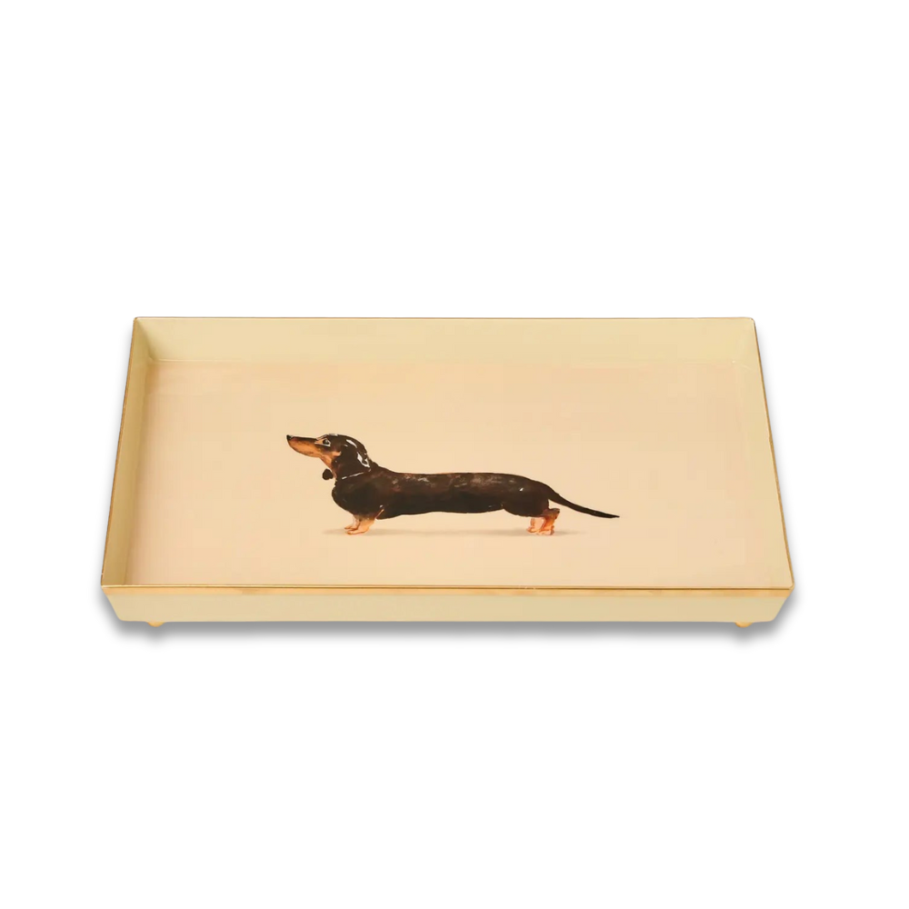 Dekoratives Tablett mit Dackel by Vivi.