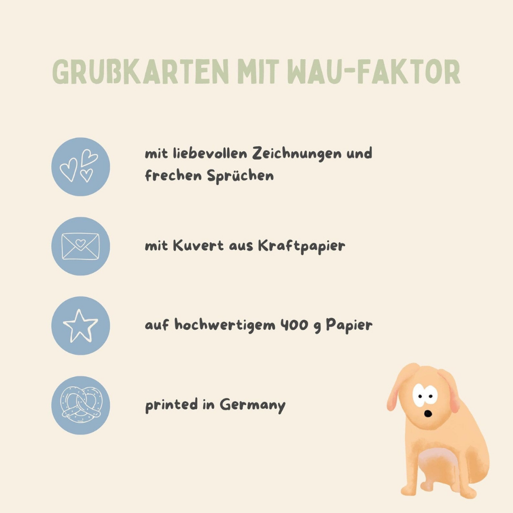 Details Grußkarte mit Wau-Faktor - Buchbilderei