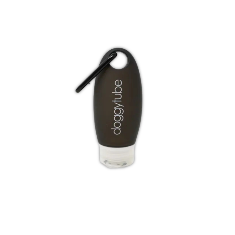 Doggytube Futtertube Schwarz mit Karabiner - Doggyroller