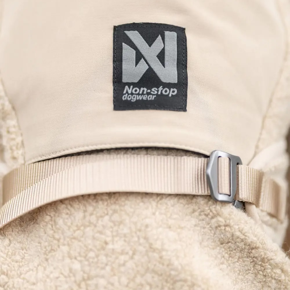 Druckknopfverstellung Hundemantel Wool Dog Jacket Sand - non-stop dogwear