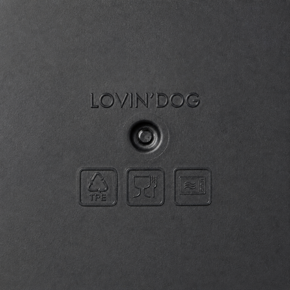 Eigenschaft & Gravur Travel Napf Set mit Deckel aus TPE - LOVIN'DOG