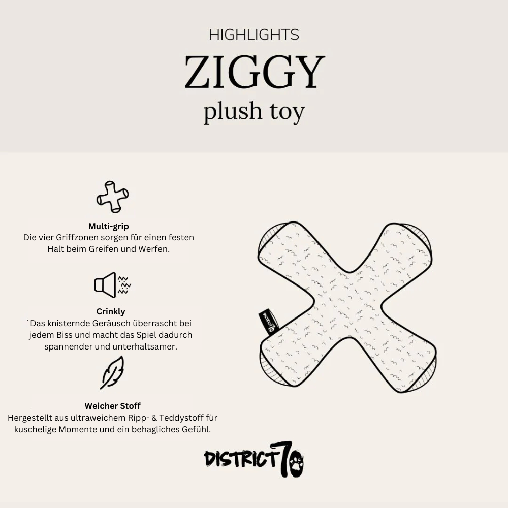 Eigenschaften Hunde Apportierspielzeug ZIGGY Creme - district 70