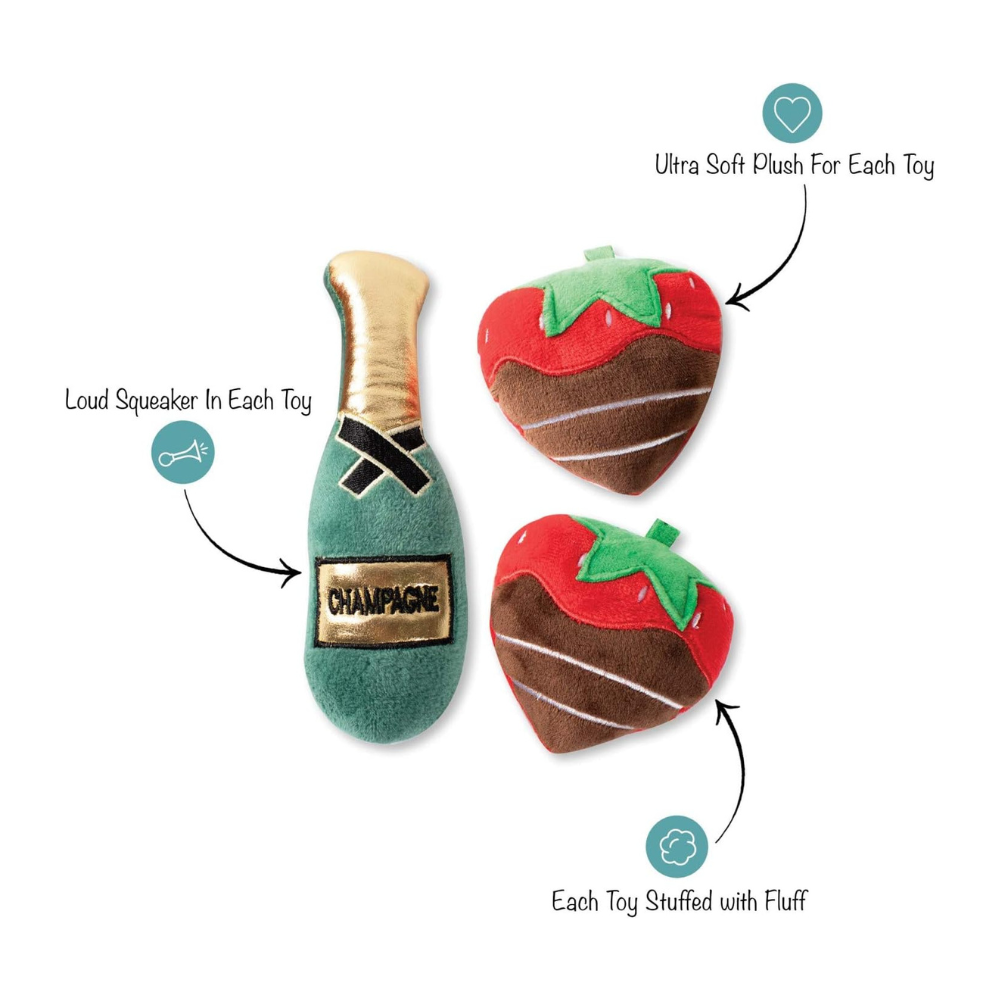 Eigenschaften Hundespielzeug Champagne Strawberry Set - Petshop by Fringe Studio