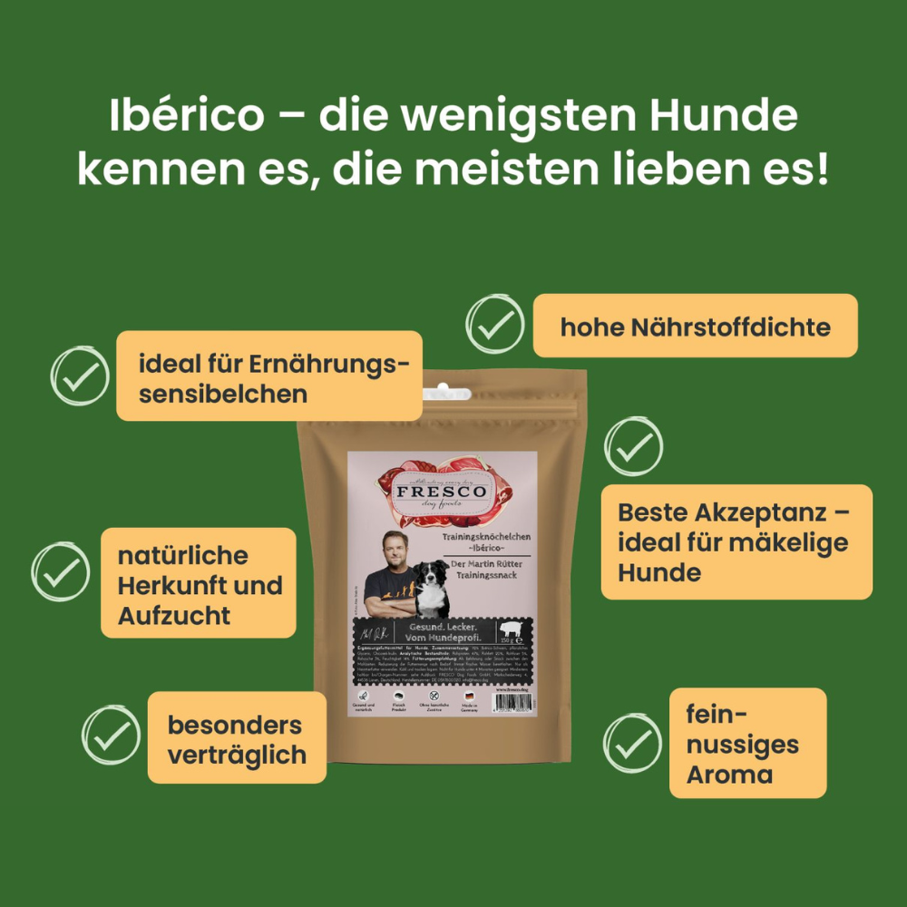 Eigenschaften Martin Rütter Trainingsknöchelchen Iberico Schwein - FRESO