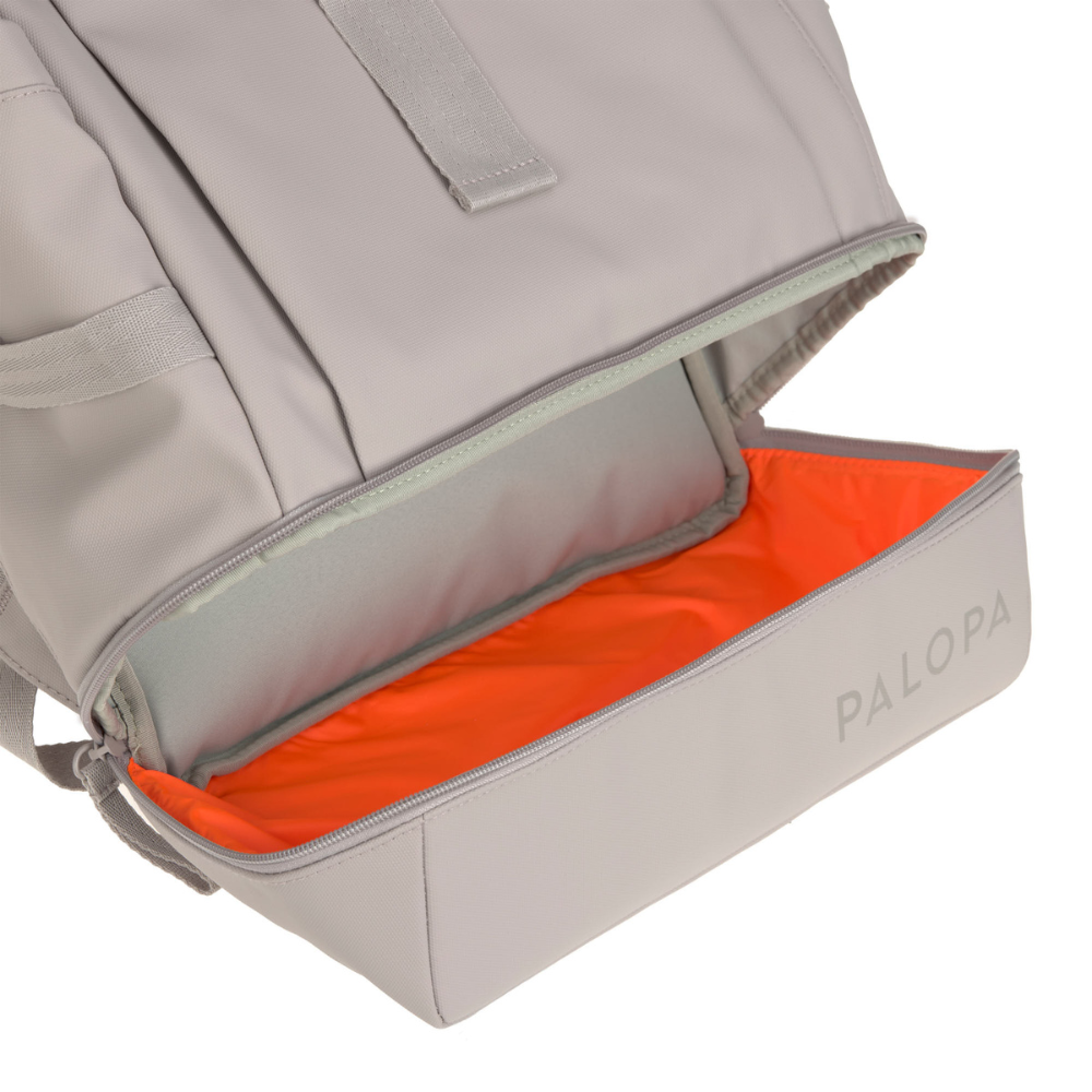 Fach Unterseite PALOPA Rolltop Backpack YOSKA Taupe