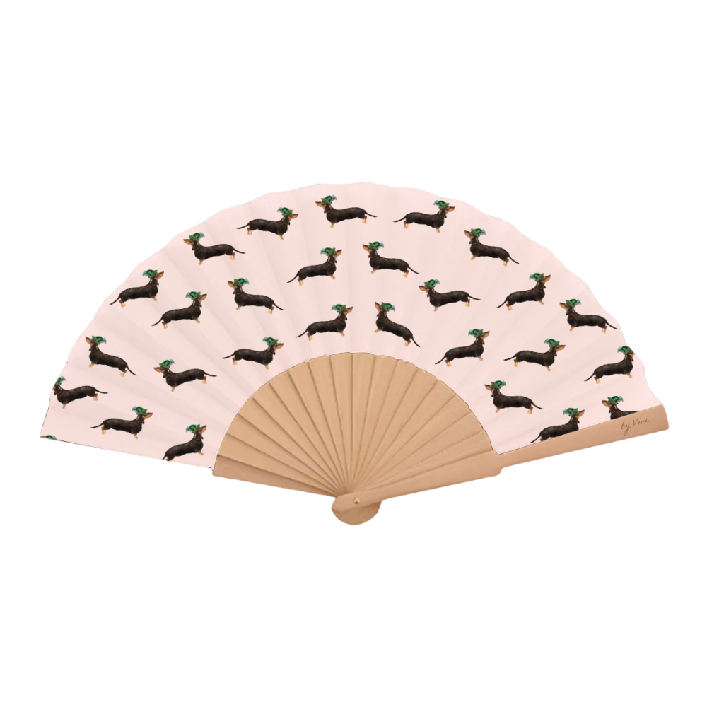 Fächer mit Dackel bayerisch - by Vivi.