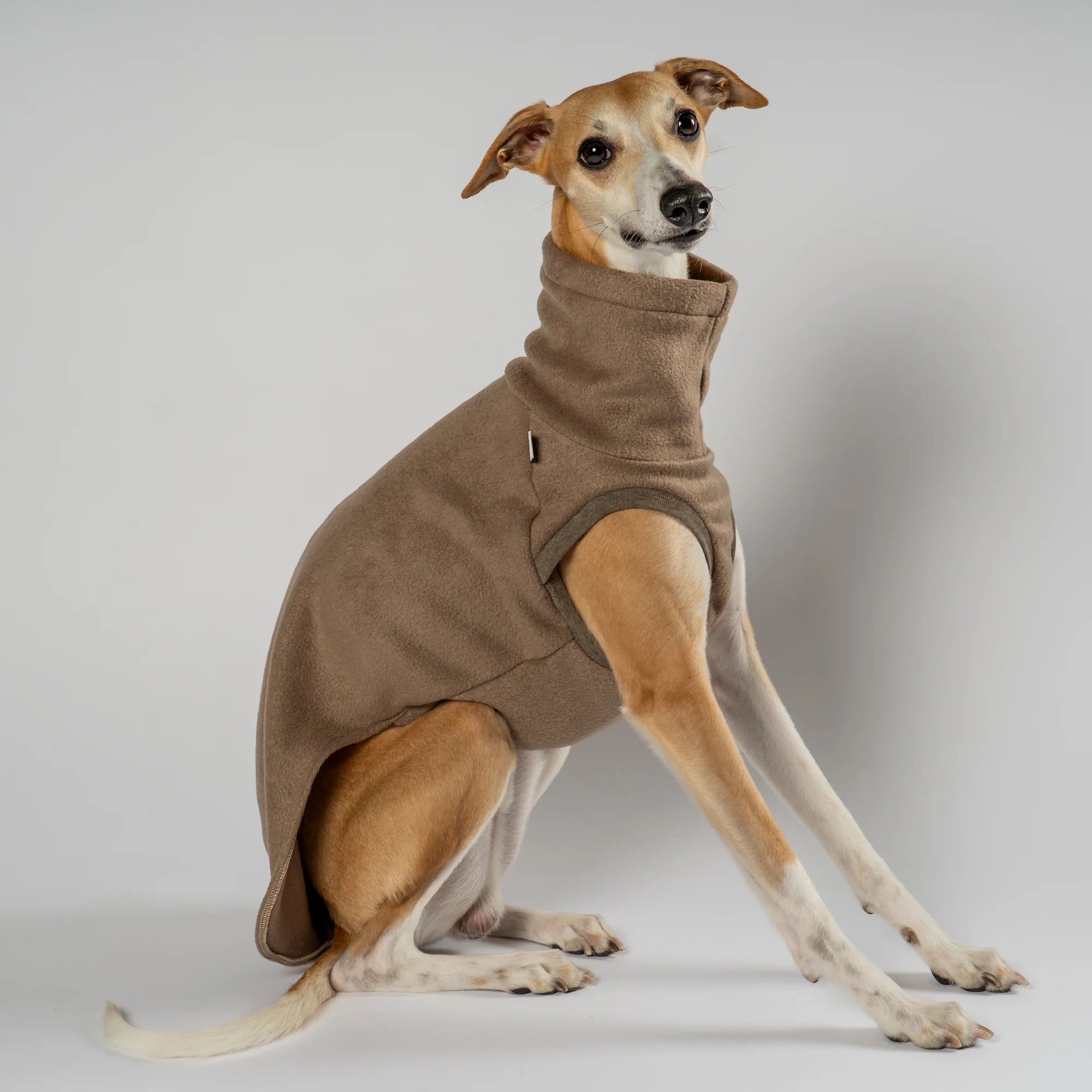 KARMA HUND Fleece Shirt WALNUT für Whippet, Windhunde, Podenco, Galgo