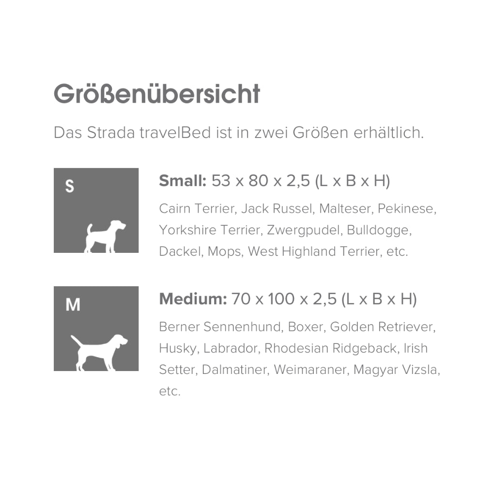 Größenübersicht & Maße MiaCara Strada travelBed