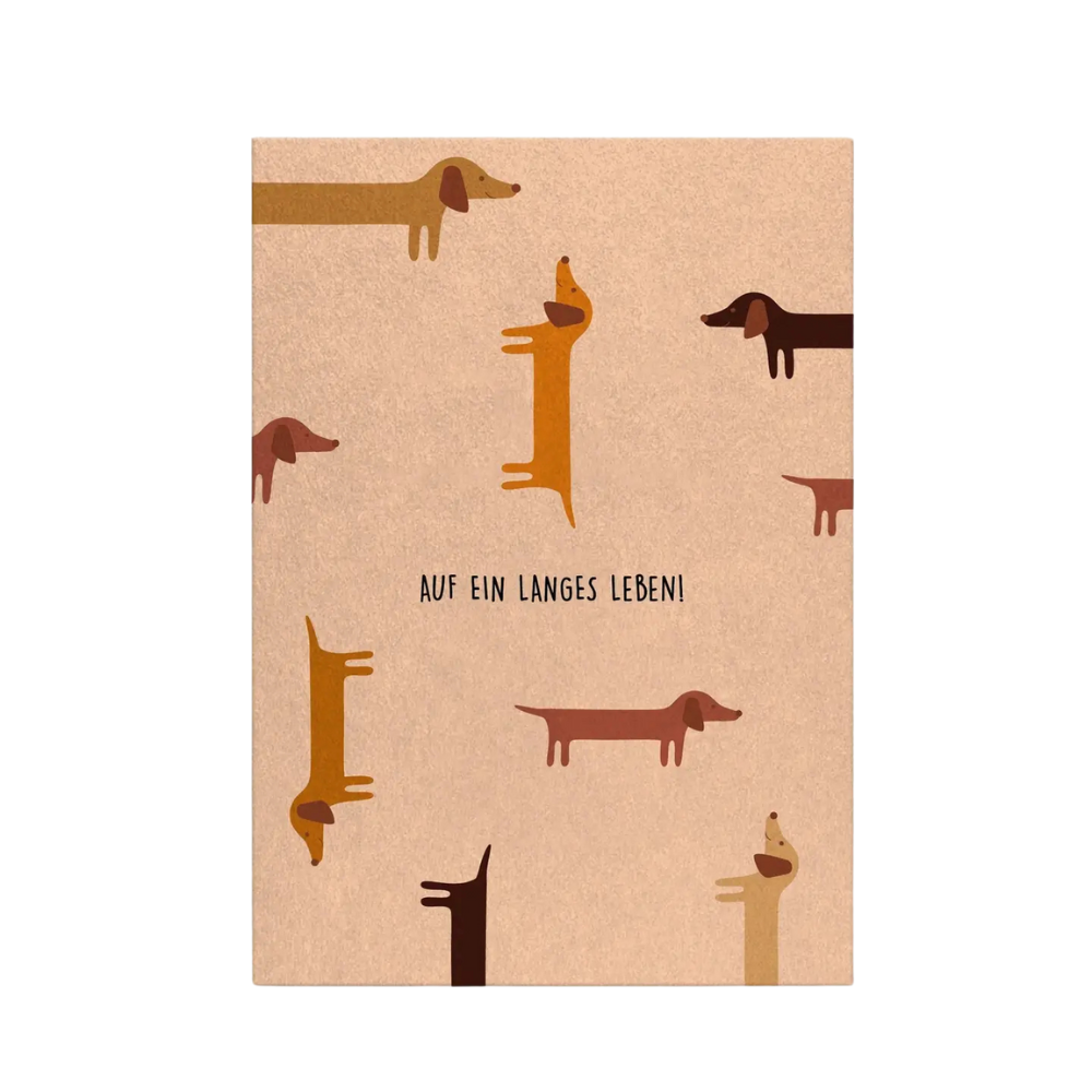 Grußkarte Geburtstag AUF EIN LANGES LEBEN - Naturbedacht