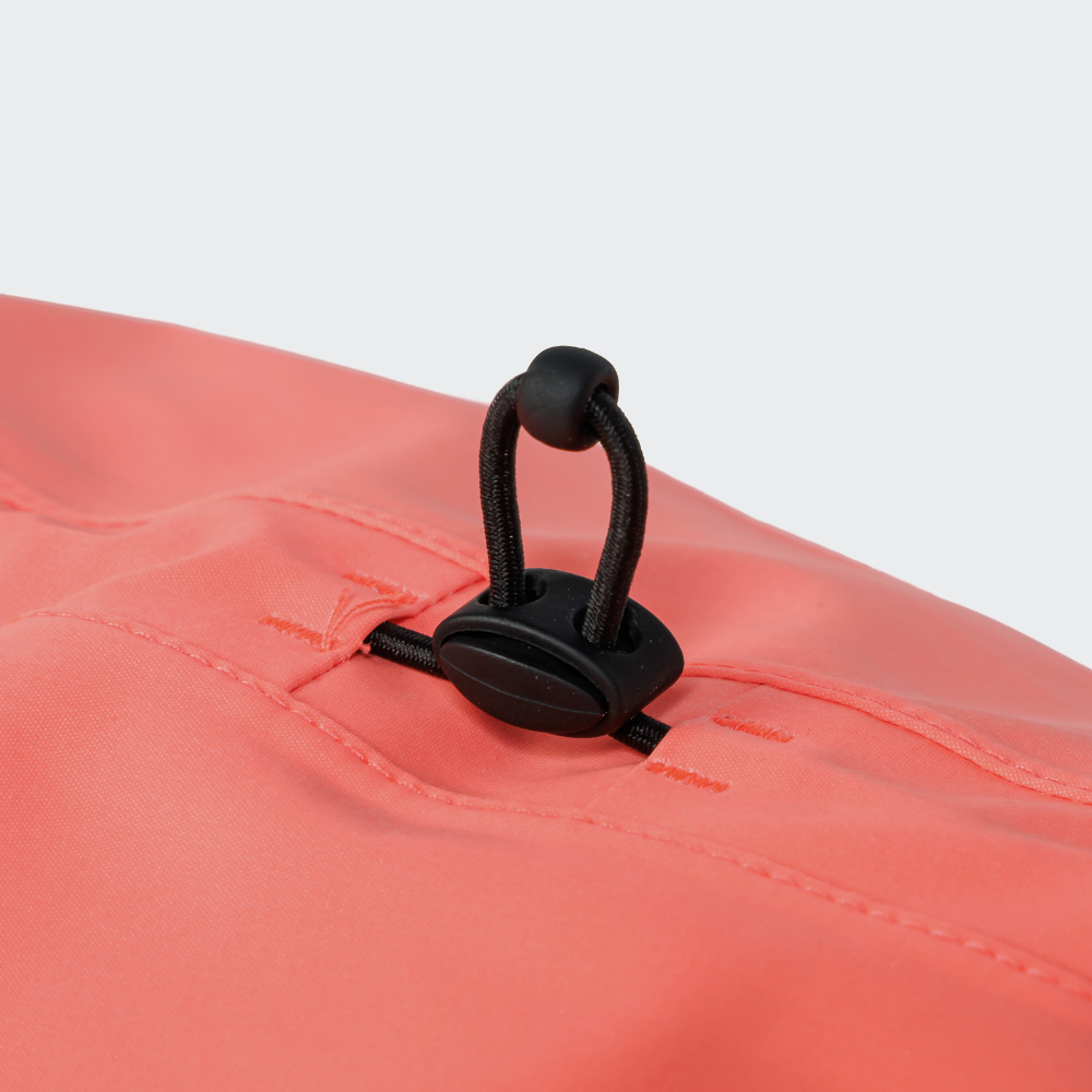 Gummizug hinten Cloud7 AKTIV Hunderegenmantel Peach-Neon Peach