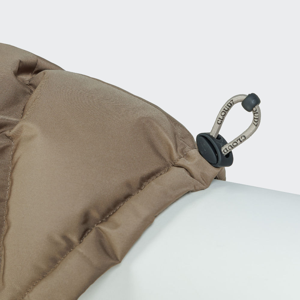 Gummizug hinten Cloud7 Hundemantel Winter ALASKA Französische Bulldogge Sandy Brown