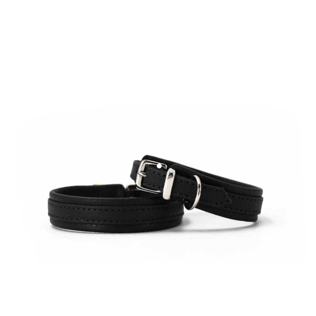 Halsband Klassik Soft Mini Leder Schwarz - MAUL Ledermanufaktur