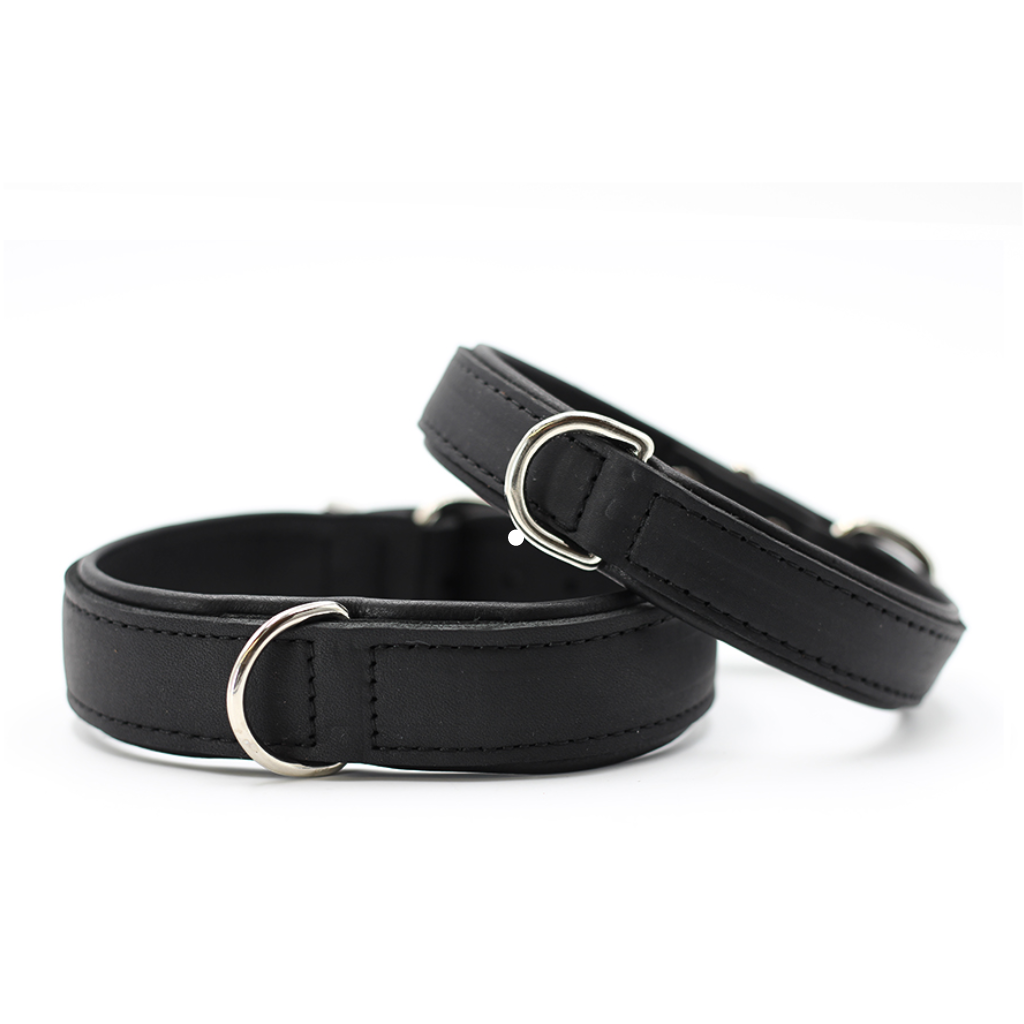 Halsband Klassik PREMIUM Leder Schwarz - MAUL Ledermanufaktur