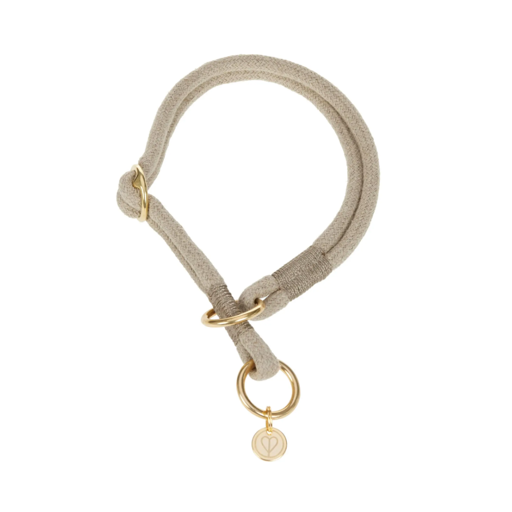 Hundehalsband MILA SLIM geflochten Natur - PALOPA