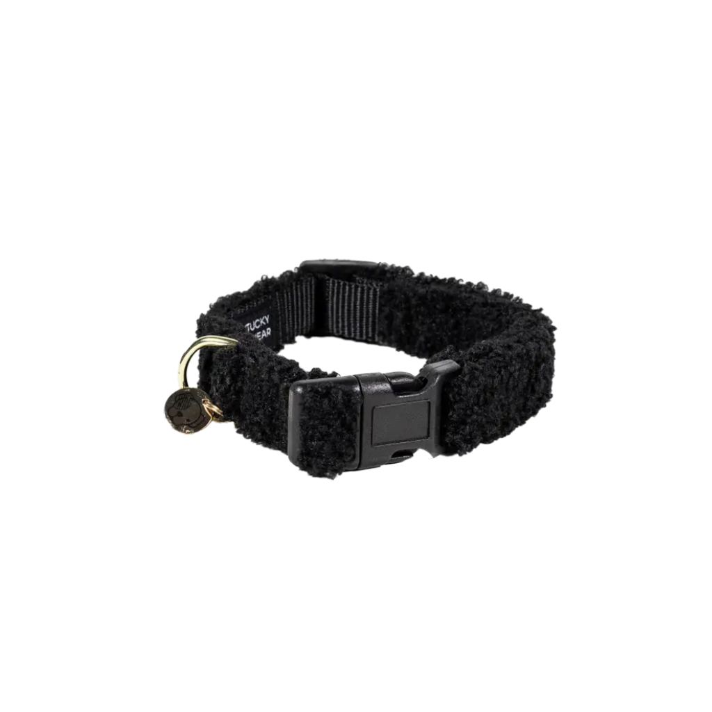 Hundehalsband Teddy Fleece Schwarz - Kentucky Dogwear