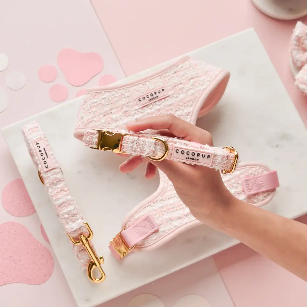 Halsband Coco Tweed Rosa - COCOPUP London